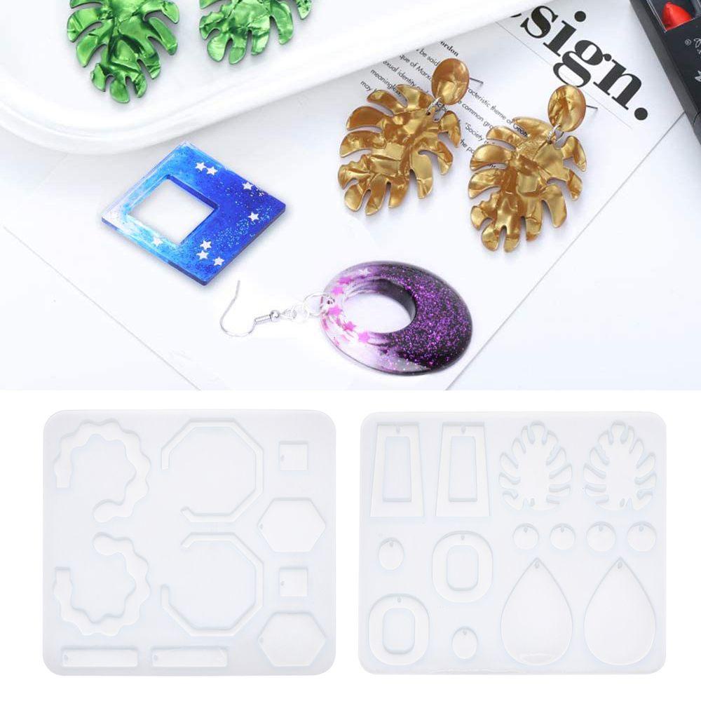 Solighter Earrings Resin Mold Handmade Cetakan Silikon Kristal Epoxy UV Buatan Tangan