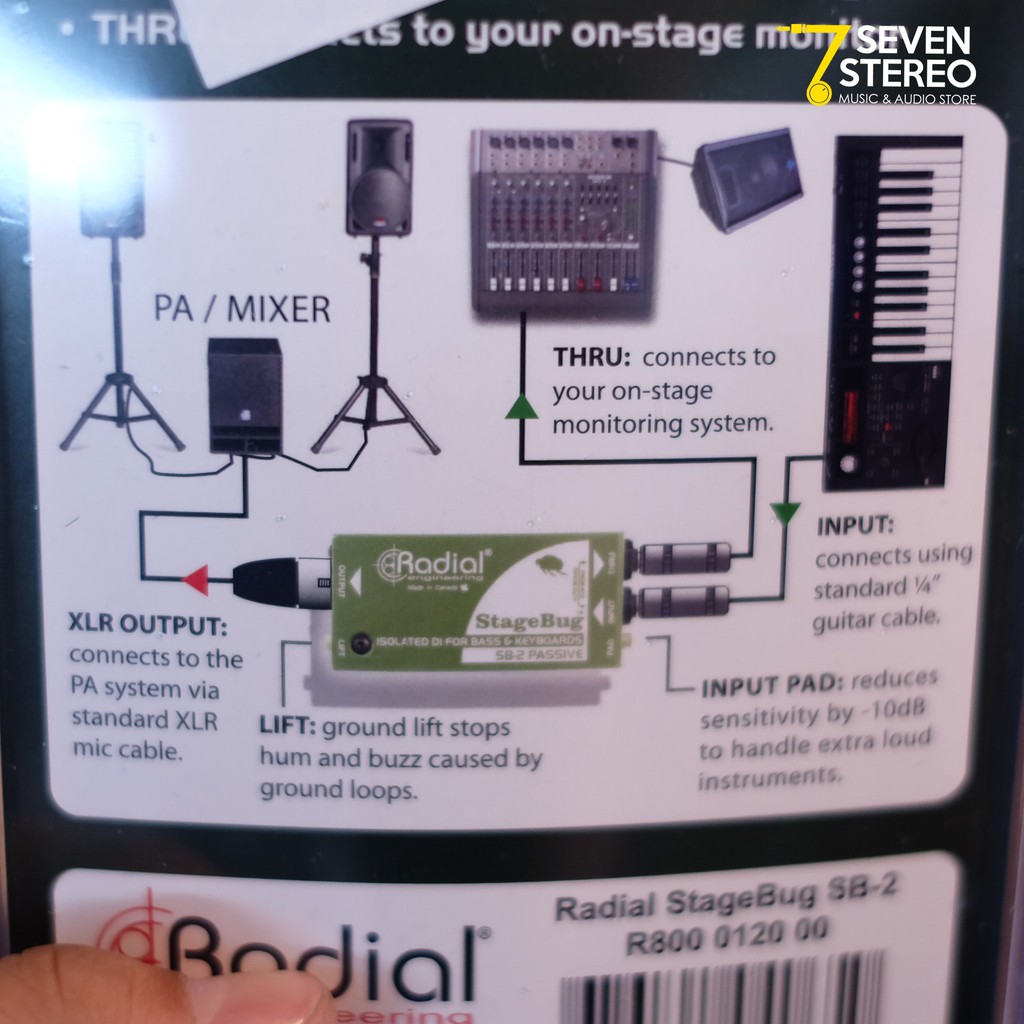 Radial StageBug SB2 SB-2 Passive Direct Box DI BOX