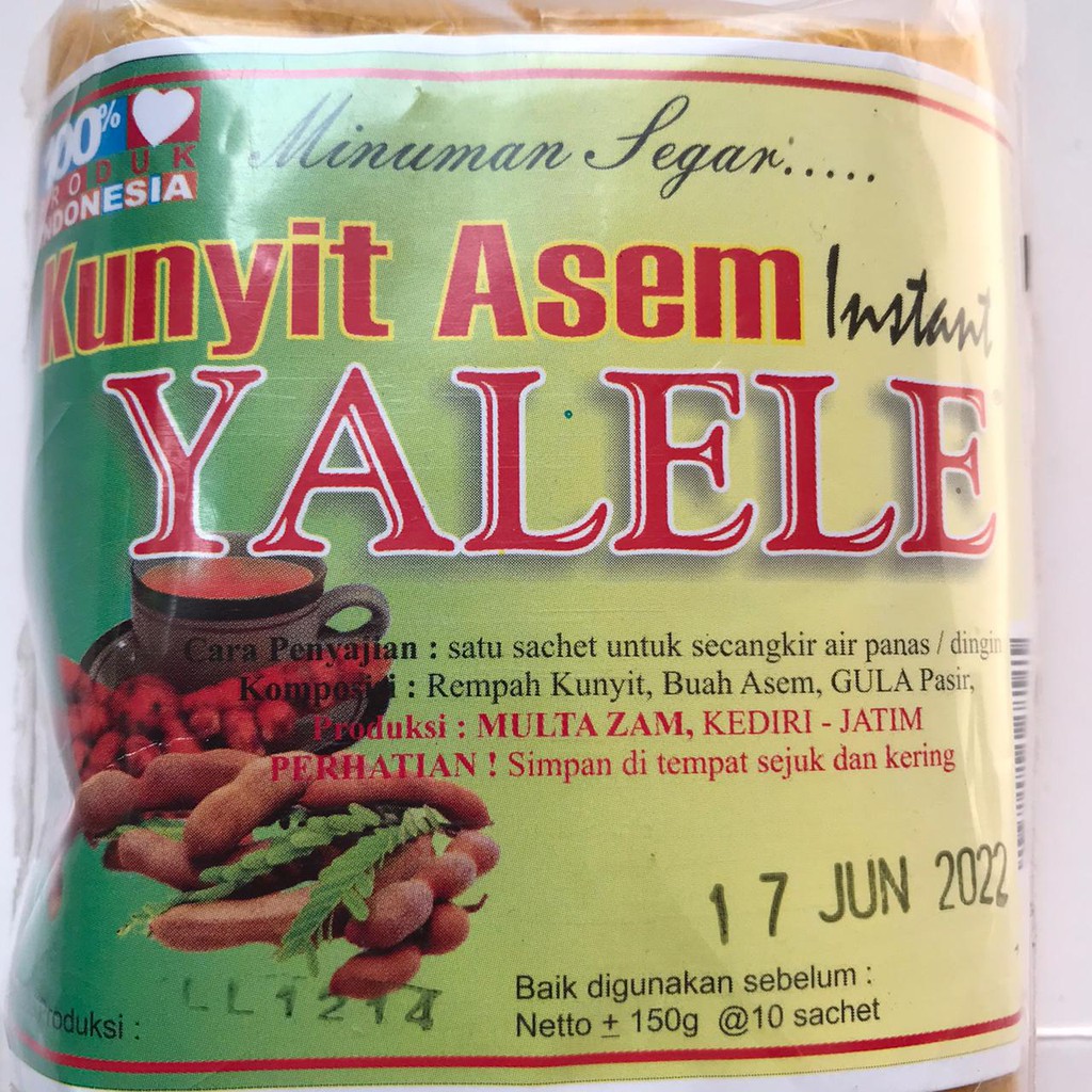 

YALELE KUNYIT ASEM / KUNIR ASEM Instan Serbuk Kemasan 150gr/10 sachet