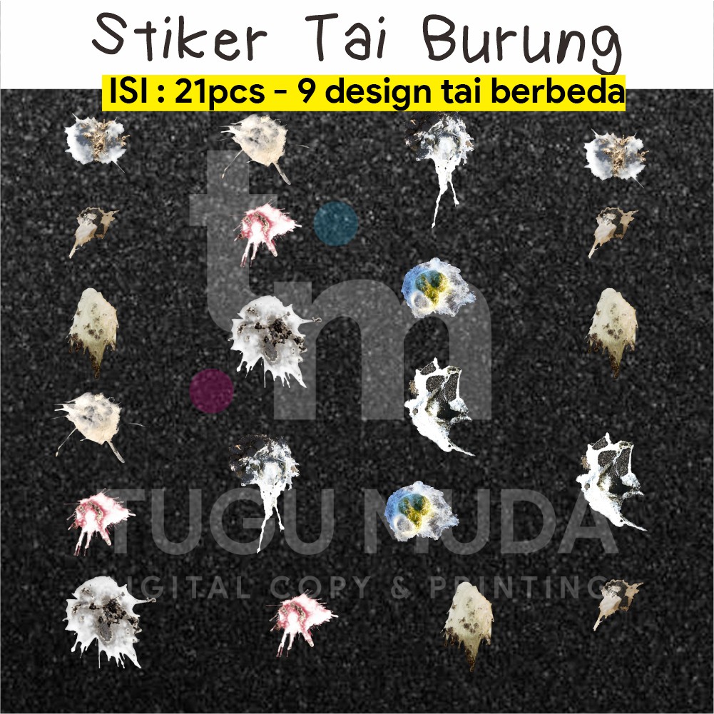 

Sticker Tai Burung | Stiker Kotoran Burung / Bird Drop - Vinyl Anti Air
