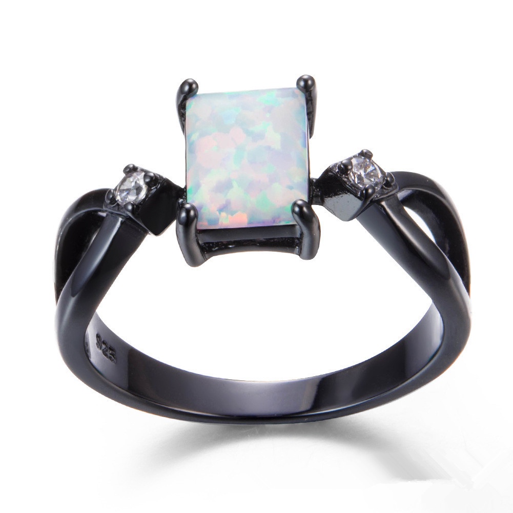 New style diamond opal square fashion ladies ring