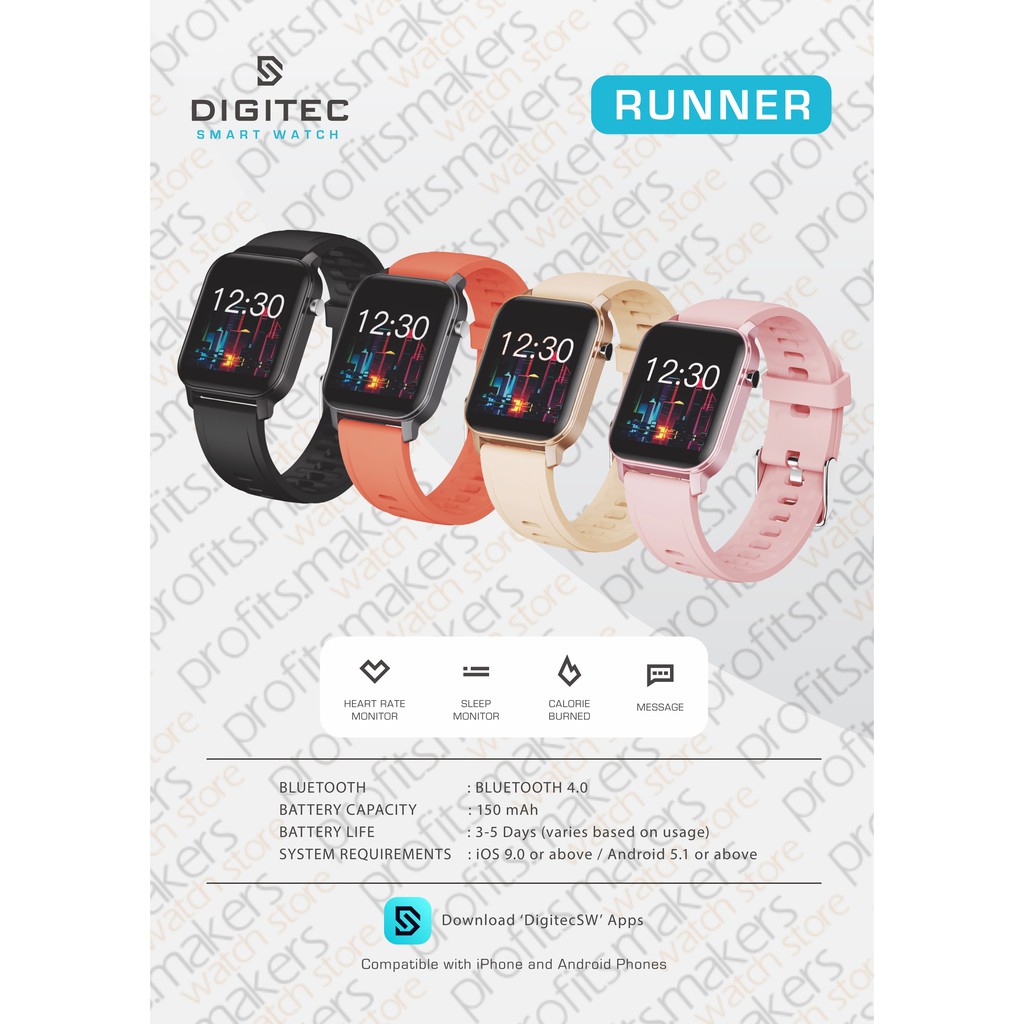 DIGITEC DG SW RUNNER / DG-SW-RUNNER Smart Watch Smartwatch ORIGINAL