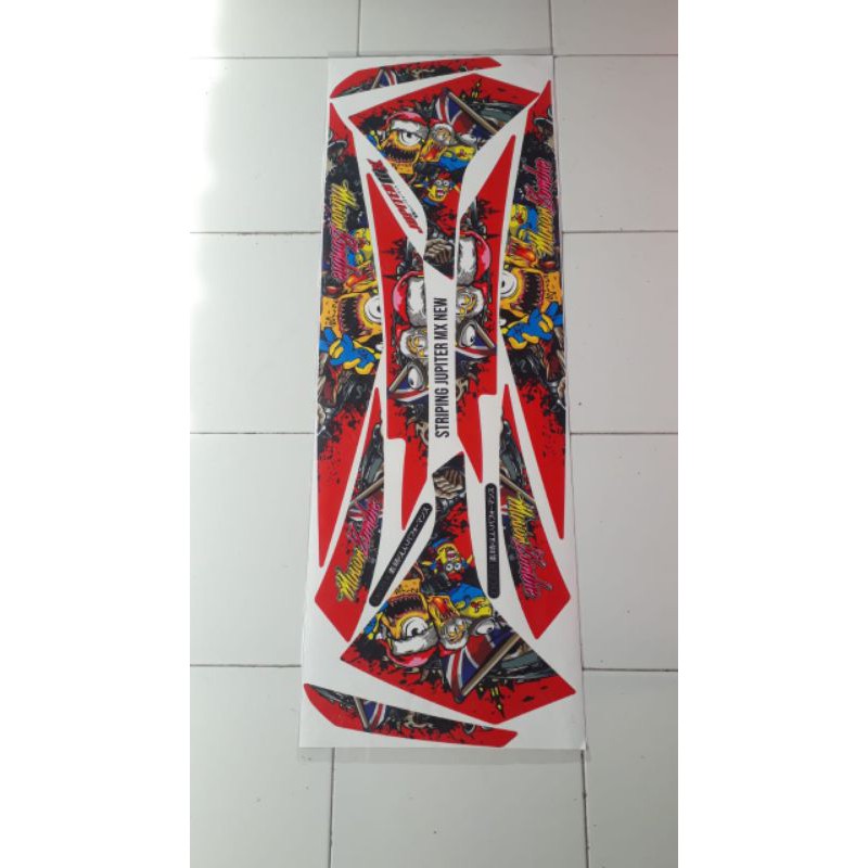 Striping Sticker variasi new jupiter mx 135 minion merah