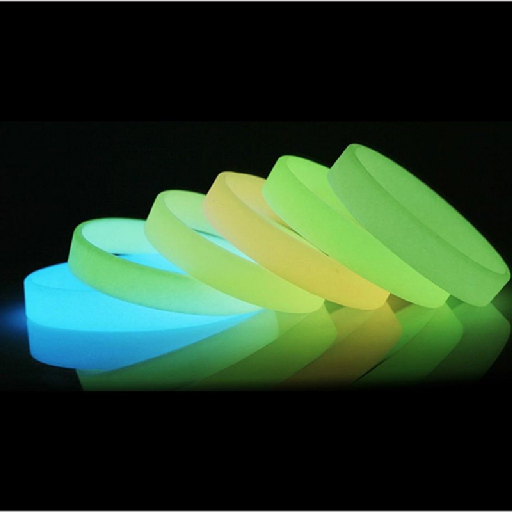 (AdornmentNo1) Gelang Karet Silikon Glow In The Dark Untuk Wanita