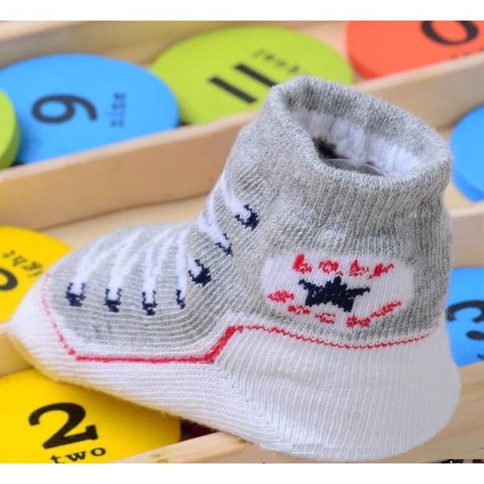 Kaos Kaki Bayi IMPORT Model Sepatu Umur 0 - 12 Bulan Anti Slip Kaos Kaki Bayi New Born - Kaos Kaki Bayi Lucu Trendy