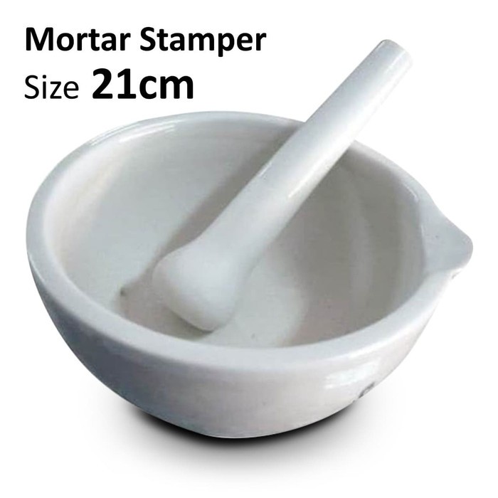 Mortar Pestle Lumpang Alat Penumbuk Diameter 21cm