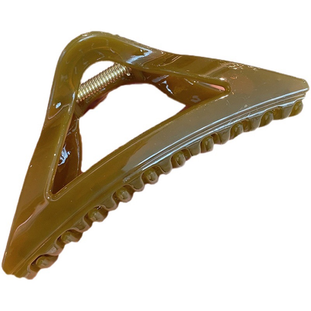 Jepit Rambut Cakar Bentuk Segitiga Bahan Plastik Ukuran Besar Gaya Korea Untuk Wanita