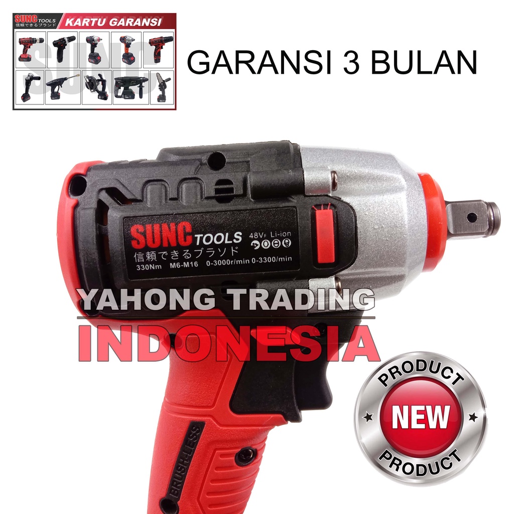 Mesin Impact Baterai Cordless Impact Wrench BRUSHLESS 48V 48VF 48 V SUNC TOOLS