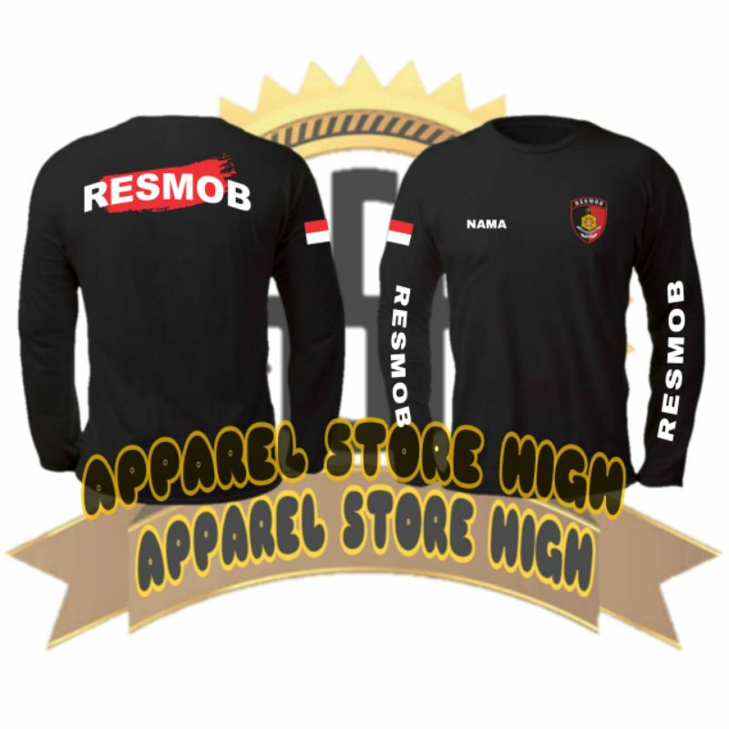Kaos Logo Resmob Polisi Baju Resmob Terbaru Atasan Team Resmob terbaru kaos polisi