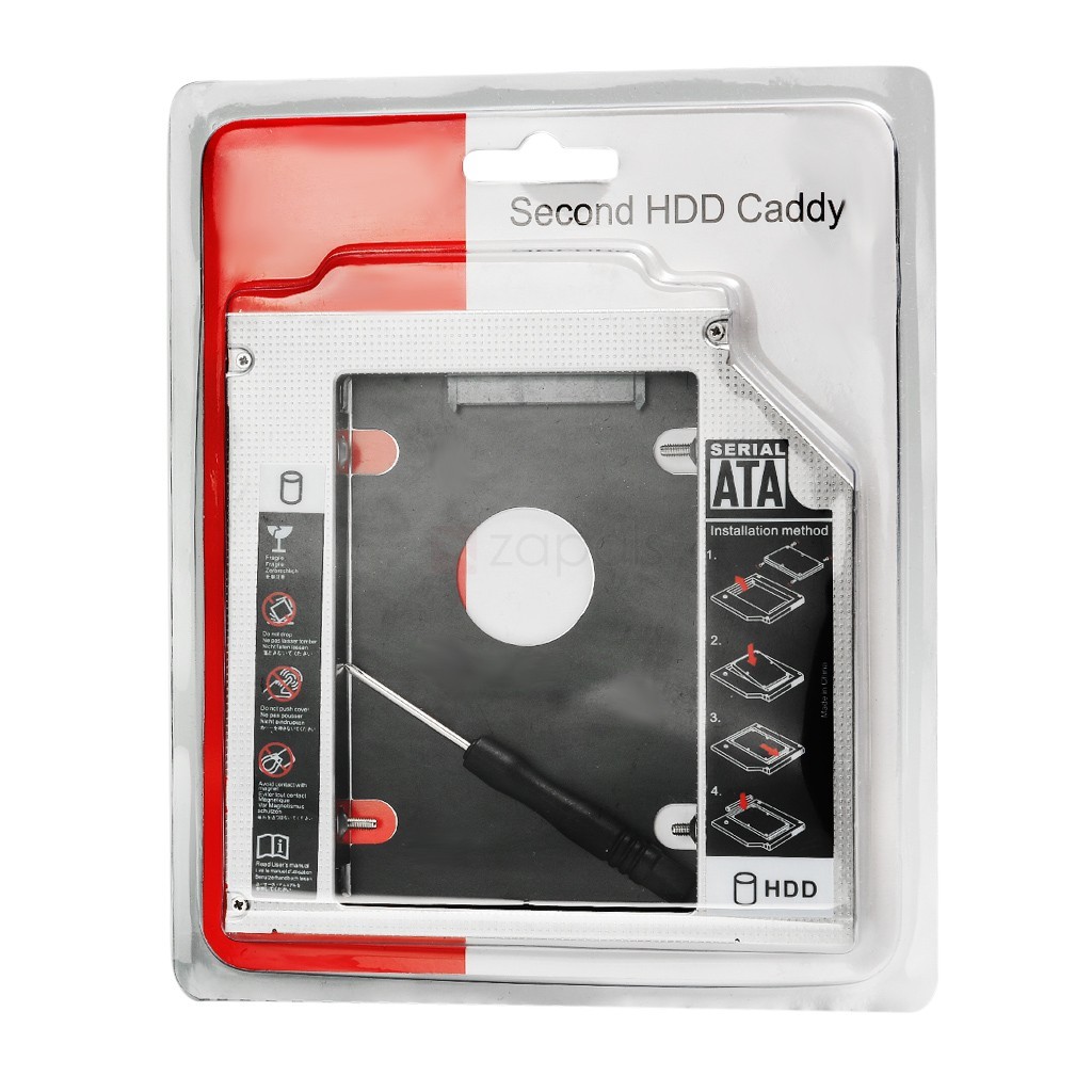 SSD HDD Caddy Bracket Slim 9.5 mm SATA DVD Slot Tambahan Harddisk