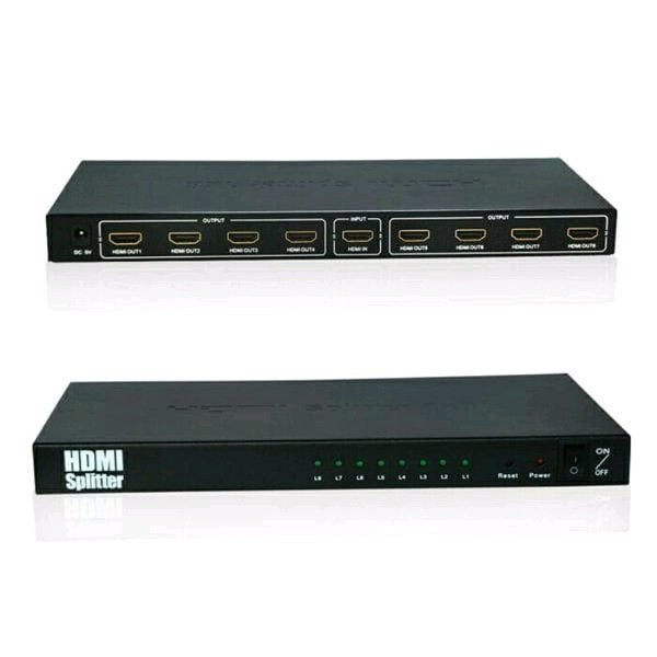 multimedia spliter 8 ports spliter multimedia 1 to 8