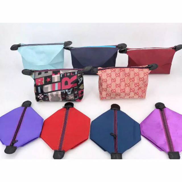 BATAM SHOPPING MALL T256 (P.IR) Tas Kosmetik PROMO Warna Motif Baru / Warna Random / Cosmetic Bag