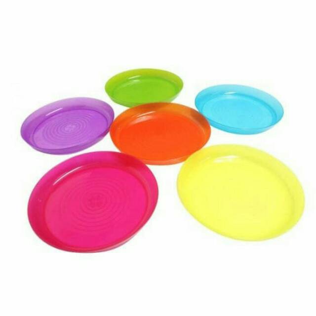 IKEA KALAS Plate Piring Plastik Warna Warni Set Isi 6pcs ORIGINAL MURAH