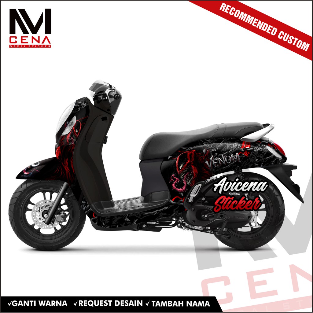 Sticker Striping Decal Scoopy Prestige New 2021 Decal Sticker New Scoopy Prestige 2021 Full venom