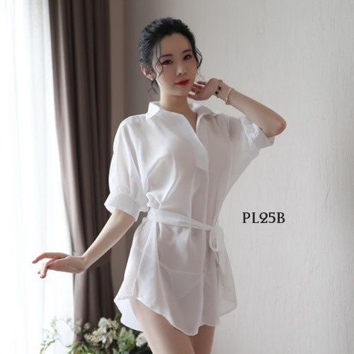 [READY STOCK] BAJU TIDUR SEXY BAJU TIDUR WANITA BAJU TRANSPARAN WANITA PREMIUM PUTIH PL25B