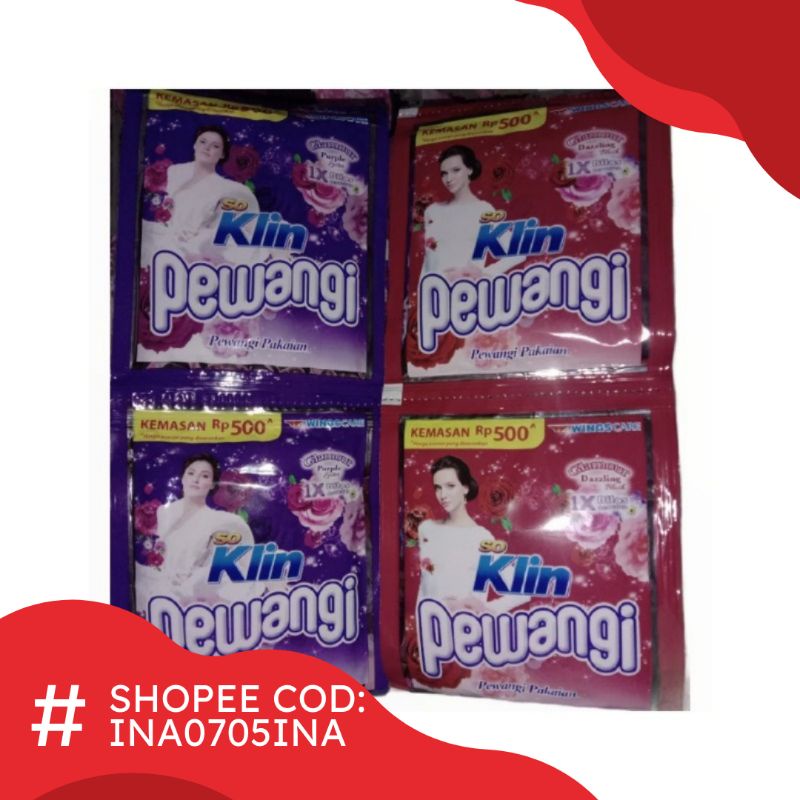 Soklin Pewangi 12 sachet / Softener Soklin 12 sachet