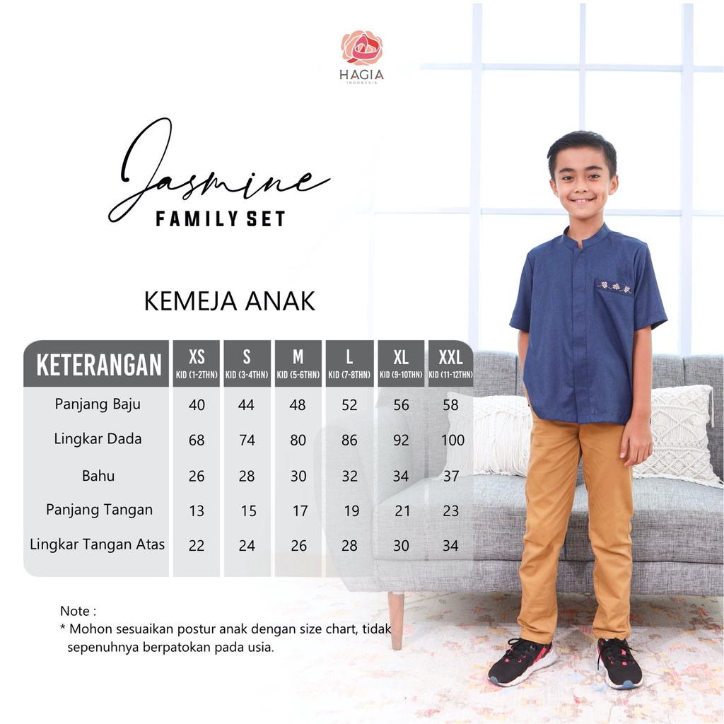 JASMINE Family Set DARK GREY by Hagia Indonesia