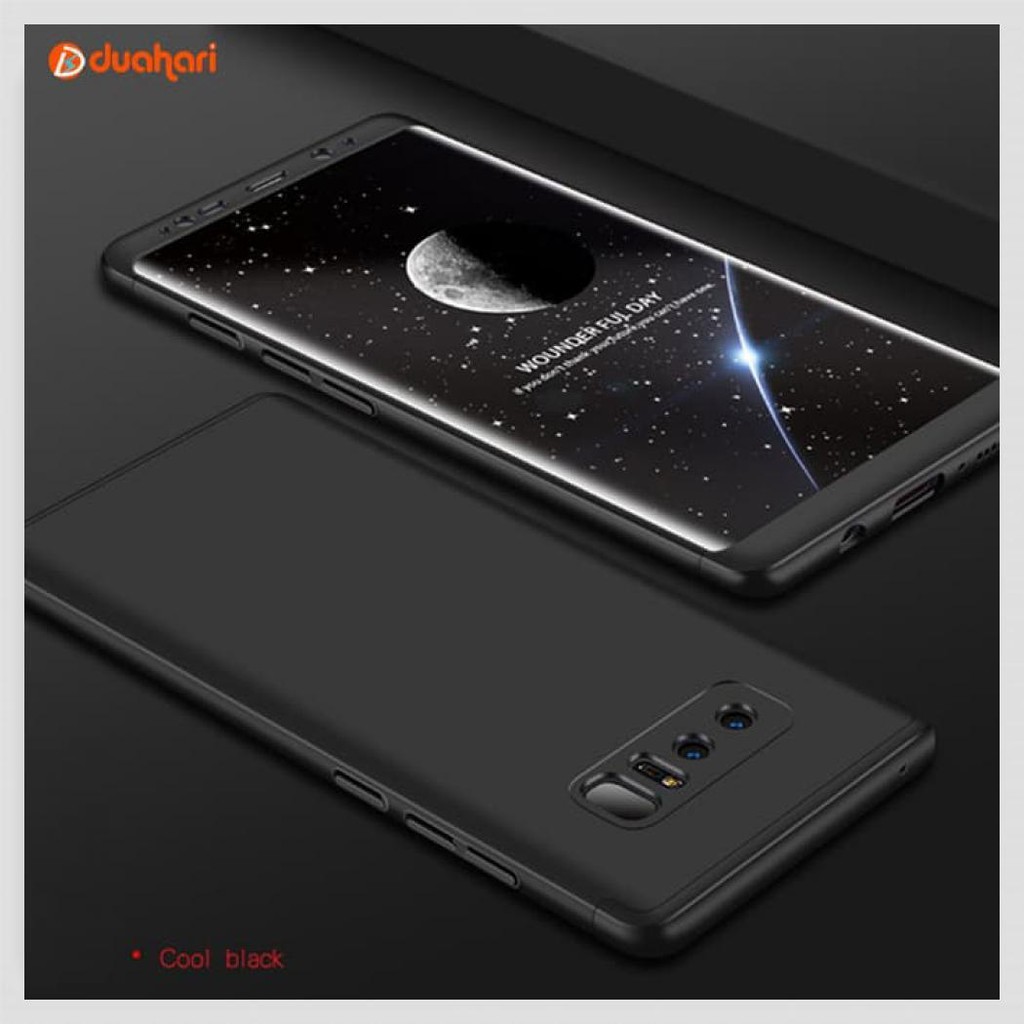 SAMSUNG S8 / S8+ / NOTE 8 CASING GKK HARD CASE 360 FULL PROTECT CASE - HITAM