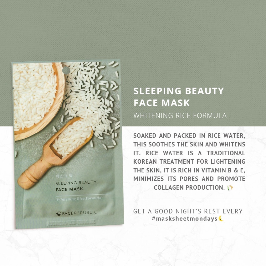 Face Republic Sleeping Beauty Tea Tree/Cucumber/Whitening Rice/Honey