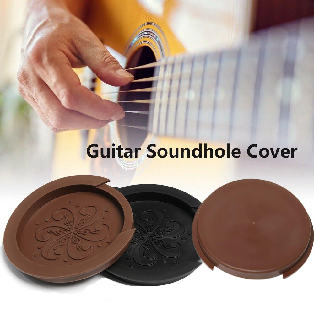 Chookyy Soundhole Cover Asisten Silikon Aksesoris Gitar Akustik Blok Penyangga Hitam