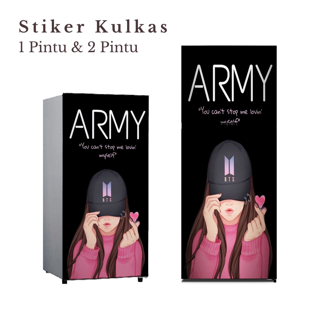 Stiker Kulkas 1 Pintu dan 2 Pintu motif BTS-1 - FX