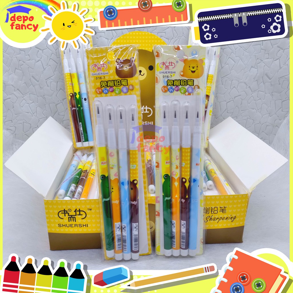

Pensil Tusuk / Pensil / Pensil Isi Ulang / Pencil SES016-7 SET 4