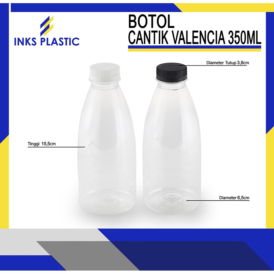 Botol + Tutup Cantik Valencia 350 Ml ( 77 Pcs )