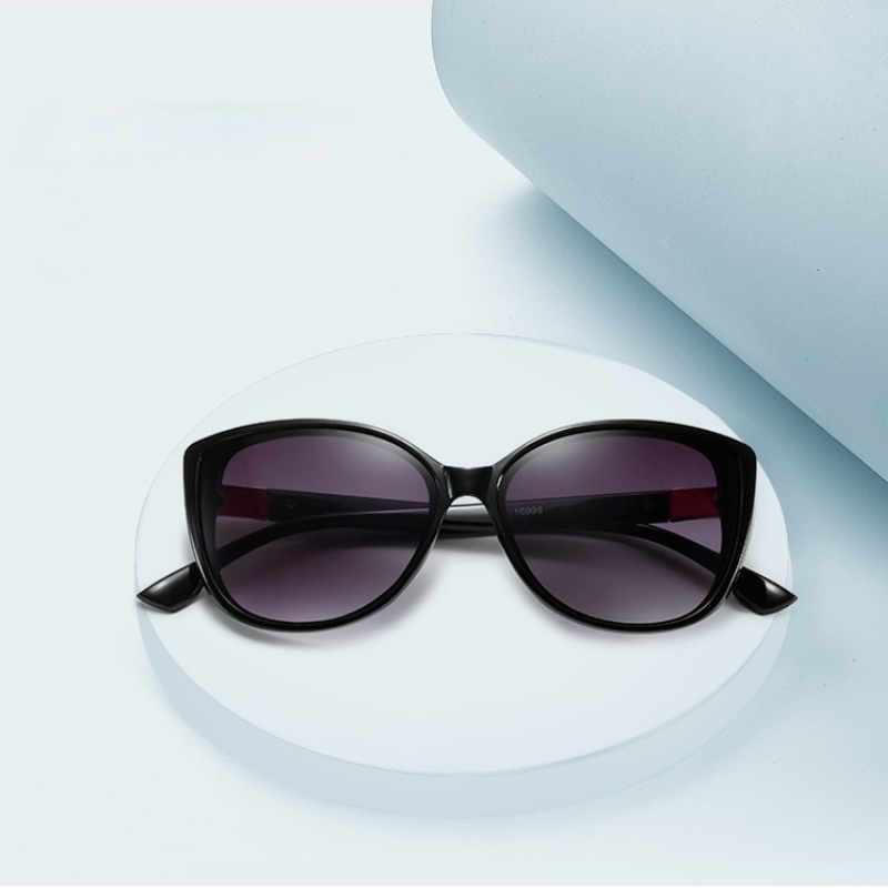 (YUZHU) COD INS Style Retro Oversized Frame Cat Eye Sunglasses Tren Eropa dan Amerika Kacamata Hitam Engsel Logam Wanita