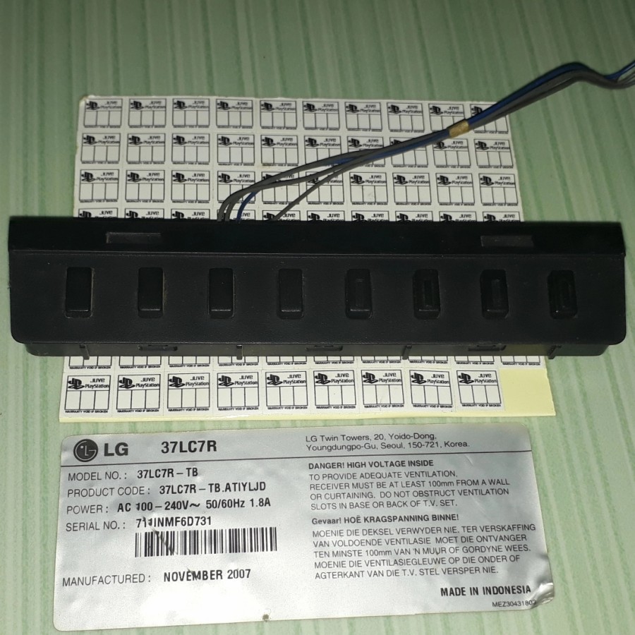 Control Panel Tombol Power LG 37LC7R 37LC7