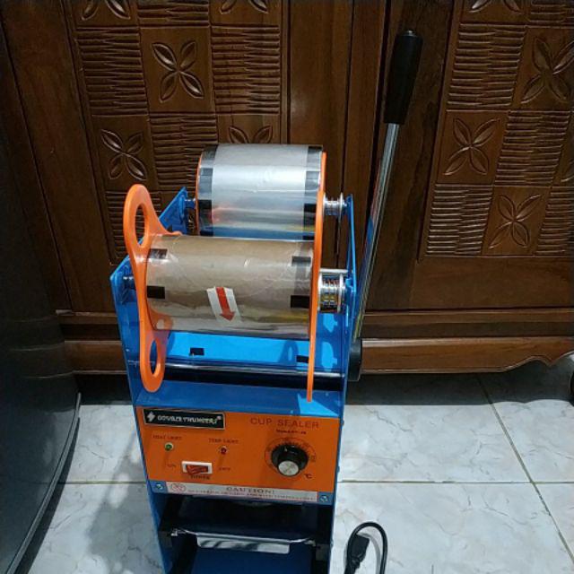 Plastik Lid Cup Sealer Plastik Segel Gelas Minuman