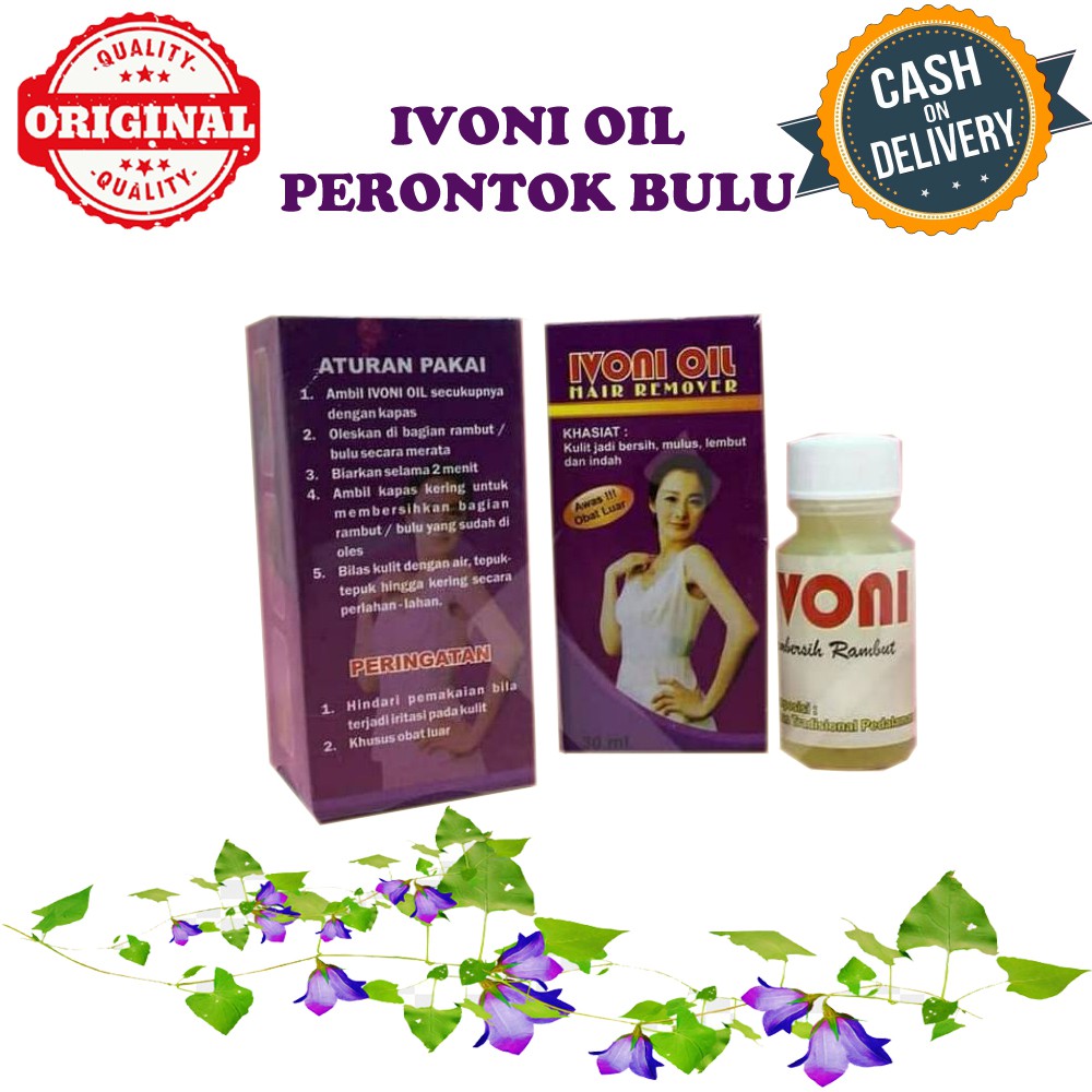 COD - IVONI OIL Perontok Bulu Jenggot Kumis Bulu Tangan Kaki Secara Permanen - Ivoni Oil Asli