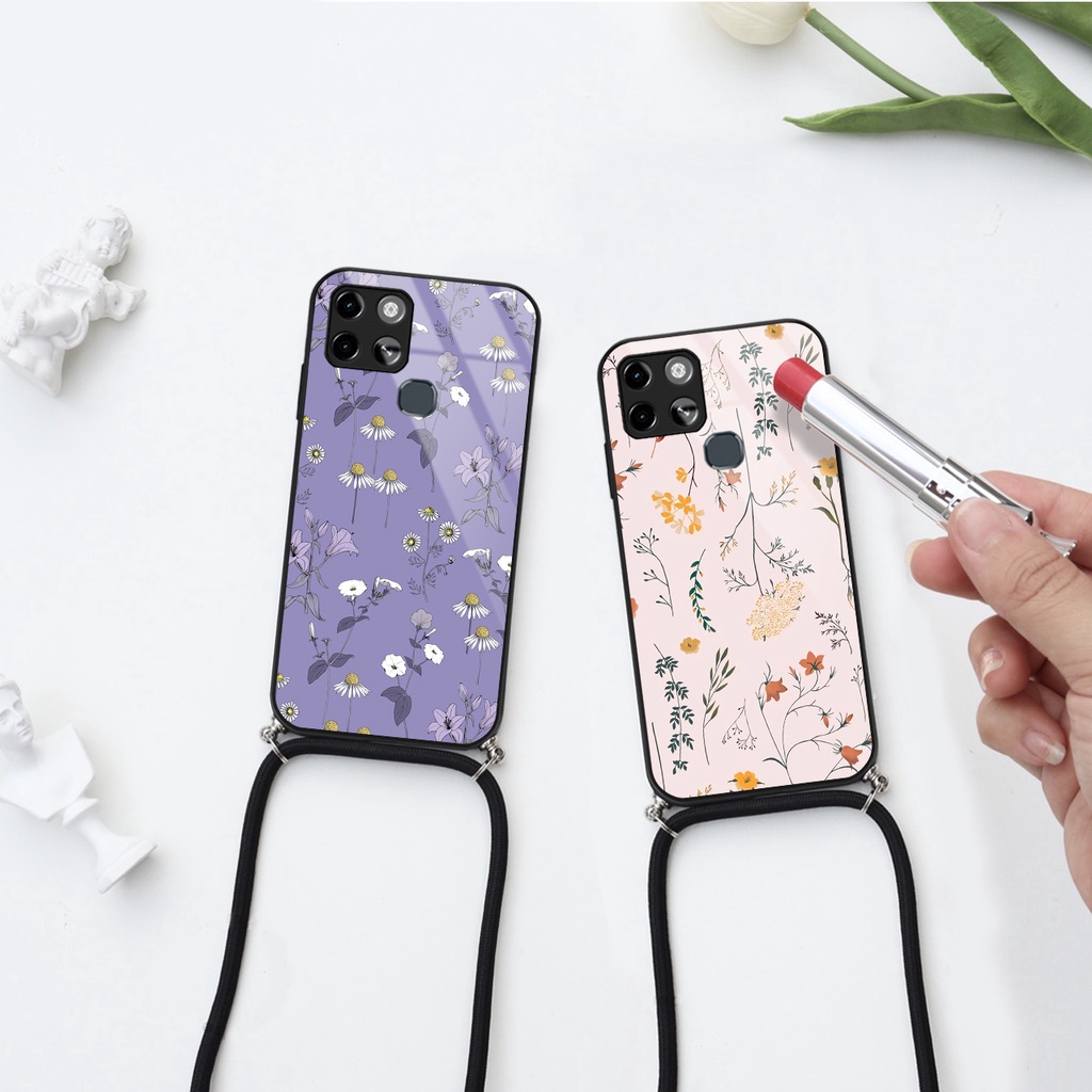 MC657 Softcase Glass Kilau + Tali Case INFINIX SMART 6 NOTE 8,HOT 8, HOT 9 PLAY, HOT 9, SMART 4/4C,S