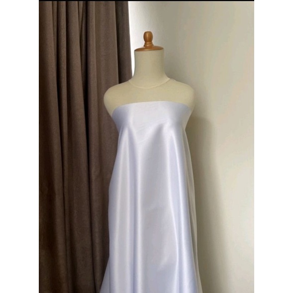 KAIN SATIN VELVET PREMIUM WARNA PUTIH