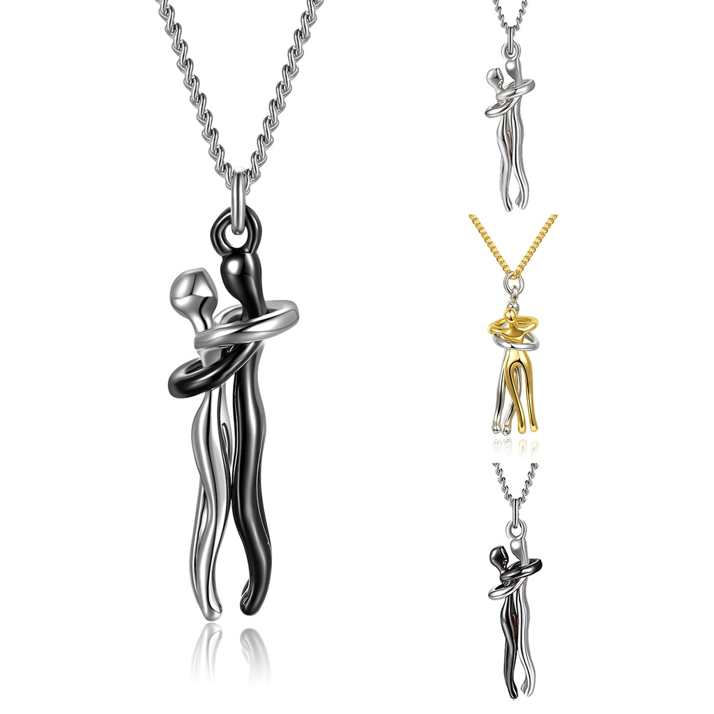 Hu Hu Hu Hu Hu Alat Bantu Pasang Kacamata♡ Kalung Rantai Choker Dengan Liontin Bentuk Penari Hug Untuk Priawanita