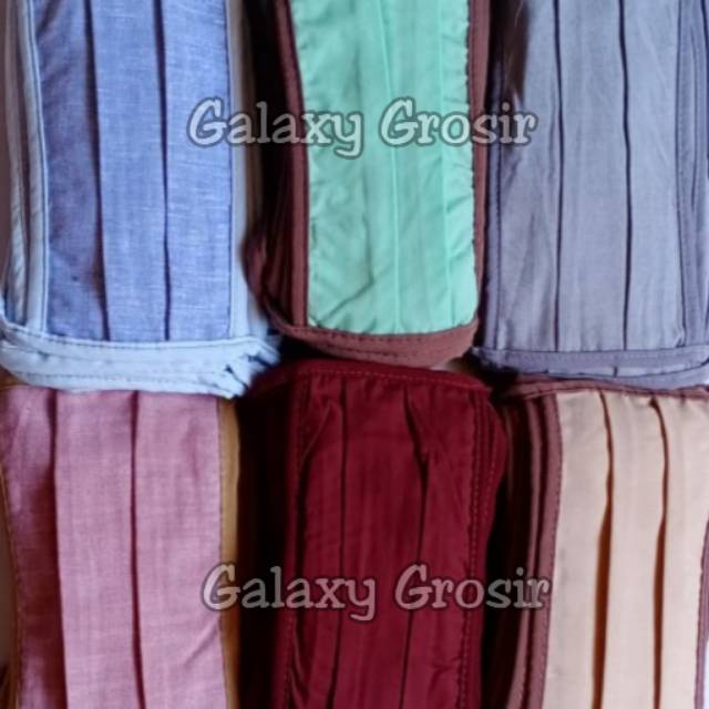 [6pcs]Masker hijab kain katun polos grosir