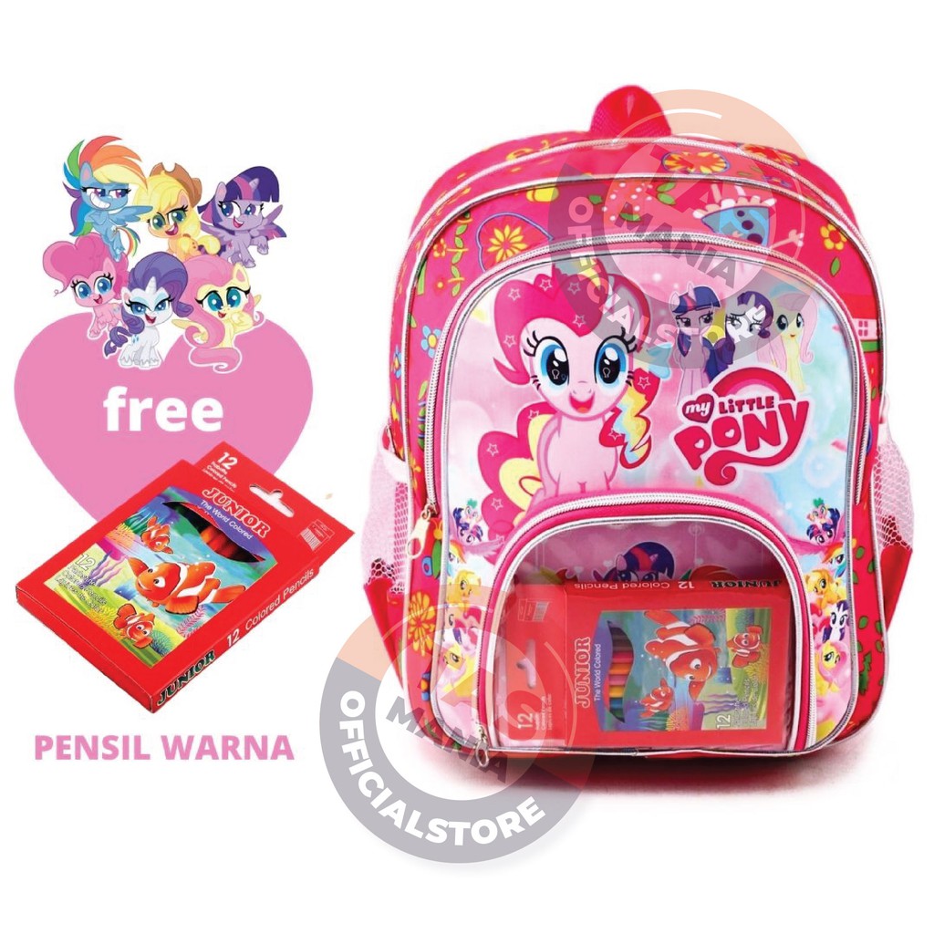 PTS - Ransel Sekolah Anak CLEARLY TAS TAS ANAK + FREE PENSIL WARNA TAS SEKOLAH TK