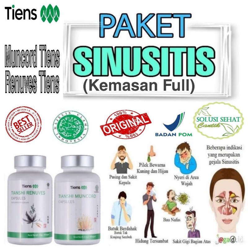 Paket Sinusitis Tiens / Renuves & Muncord / Kemasan Full Bersegel