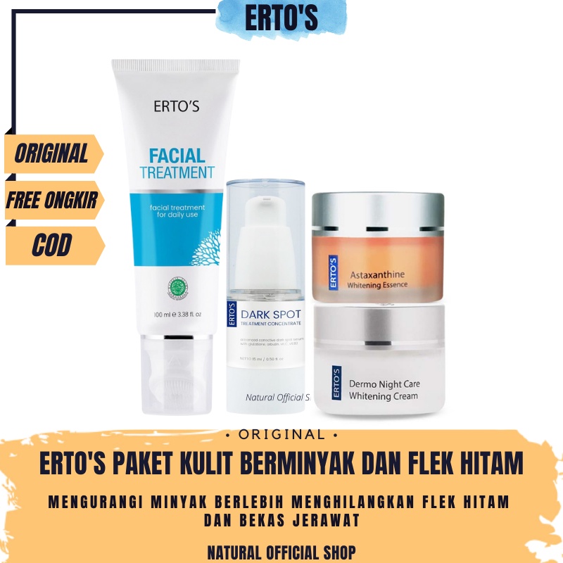 Jual Ertos Paket Anti Flek Dan Bintik Hitam Wajah Kusam Komedo In Ft Nc Asta Ds Shopee