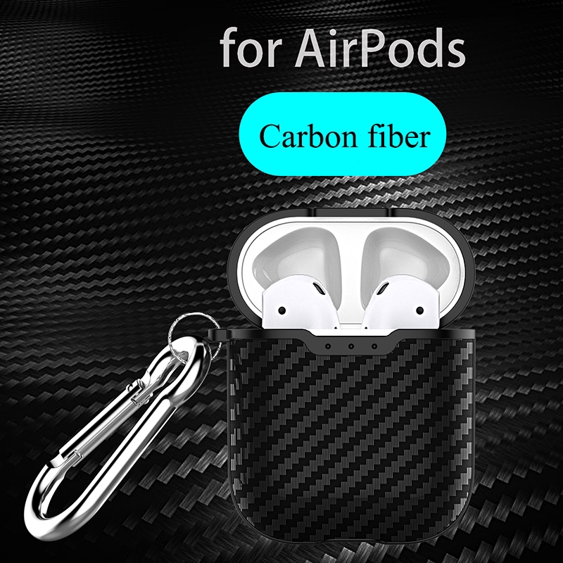 Skin For AirPods Case,Shockproof Protective Carbon Fiber Cover for AirPods Charging Case 2 &amp; 1