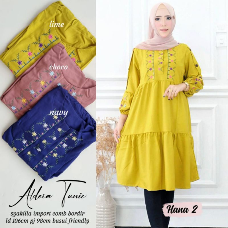 Arofah tunik//Aldera tunik/tunik shakila bordir