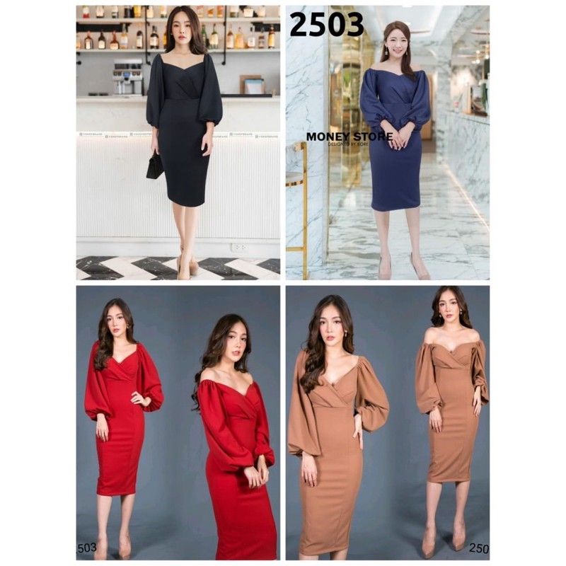 DRESS SEXY LENGAN PANJANG/DRESS SCUBA PREMIUM 2503