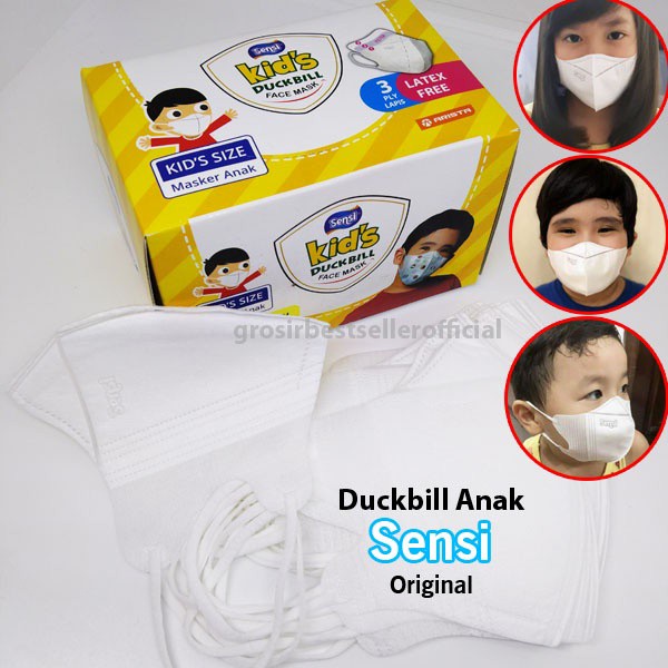 Sensi Kids Duckbill Face Mask 3-ply isi 40