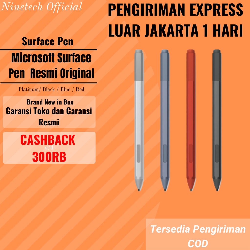 Microsoft Surface Pen for Microsoft Surface Pro 7 Plus GO 2 Black Platinum Blue Charcoal Signature