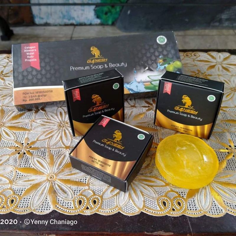 SABUN GANESH Premium & Soap ORIGINAL 1 BOX ISI 16 SABUN