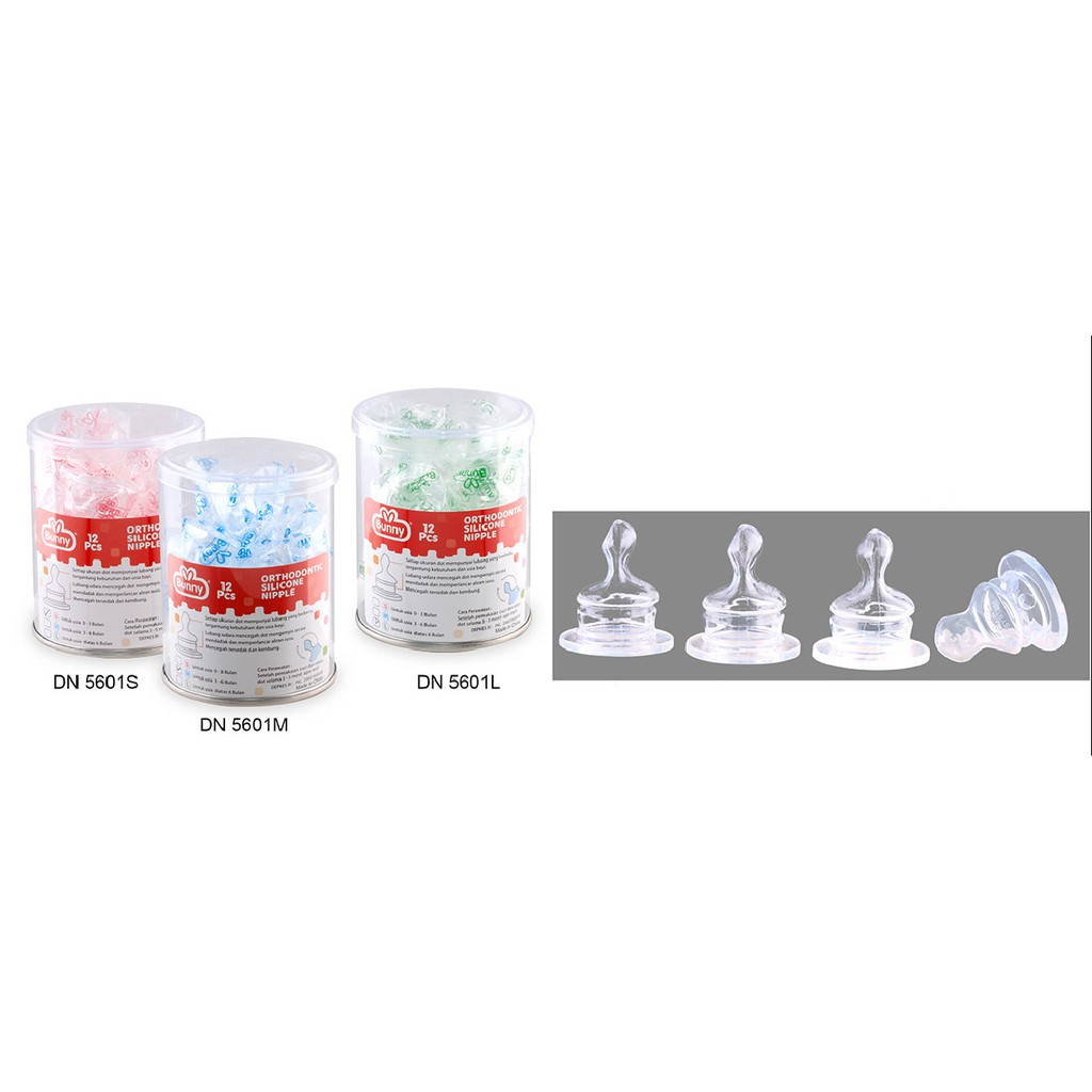 Morinz Lusty Bunny Orthodontic Nipples Dot GEPENG -  1 PCS / SATUAN