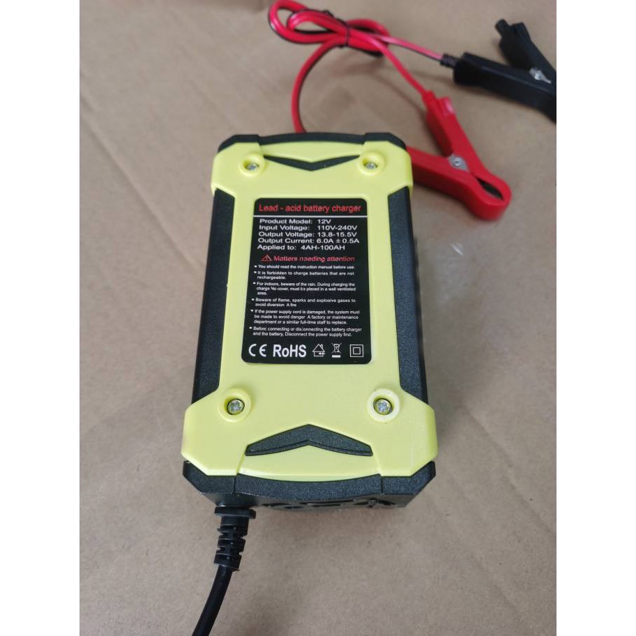 VRtec Charger Aki 12V6A Pulse Repair BY Intelligent Automatic Mobil Motor