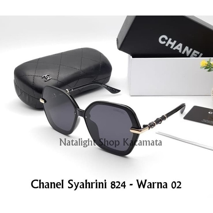 Kaca Mata Sunglasses Wanita Chanel Syahrini 824 Mewah Premium Anti UV Diskon