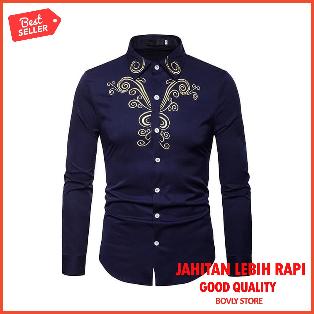 Kemeja Pria Murah Keren Casual Best Seller Atasan Cowok Fashion M1U4 Formal Hem Model Terbaru Baju