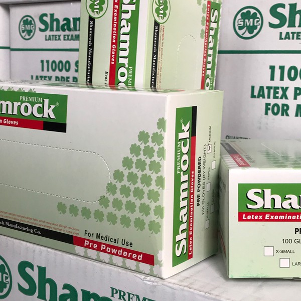 Shamrock Premium Latex Exam Gloves - Powder