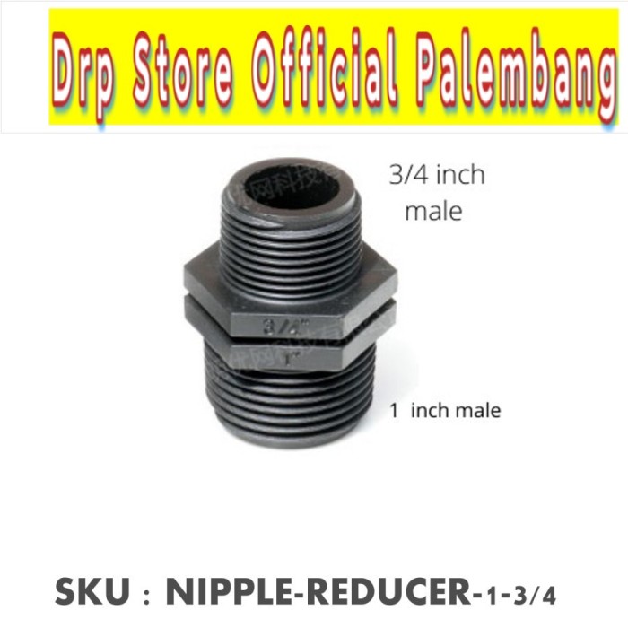 Double Nipple Reducer Drat Luar Nepel Turunan Dari 1&quot; ke 3/4&quot;